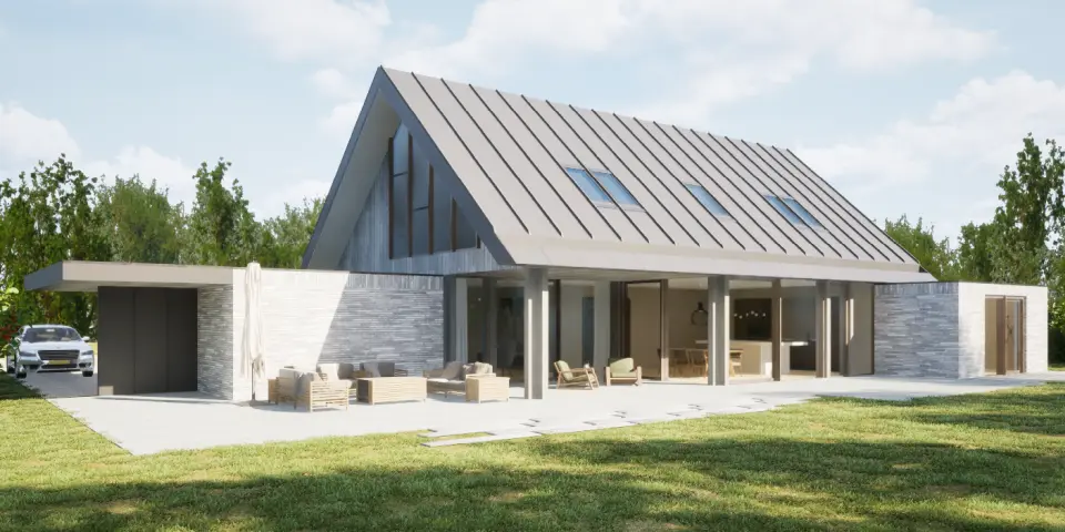 nieuwbouw moderne landelijke woning